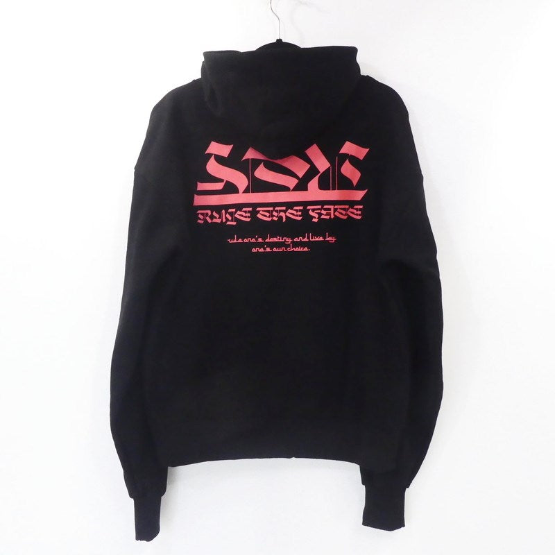 【中古】 RLTFT CRUMBLE SLEEVE LOGO HOODIE パーカー ブラック