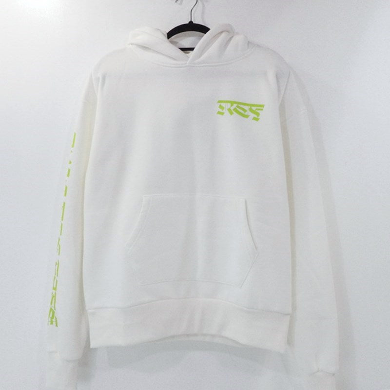 【中古】 RLTFT CRUMBLE SLEEVE LOGO HOODIE パーカー ホワイト