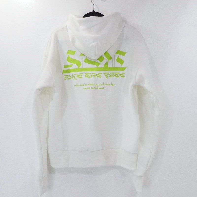 【中古】 RLTFT CRUMBLE SLEEVE LOGO HOODIE パーカー ホワイト