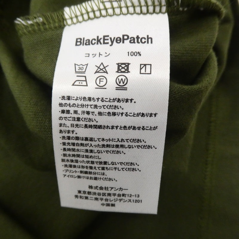 【中古】BlackEyePatch | ブラックアイパッチ HANDLE WITH CARE TEE 半袖Tシャツ BEPFW21TE20 オリーブ サイズ:XL