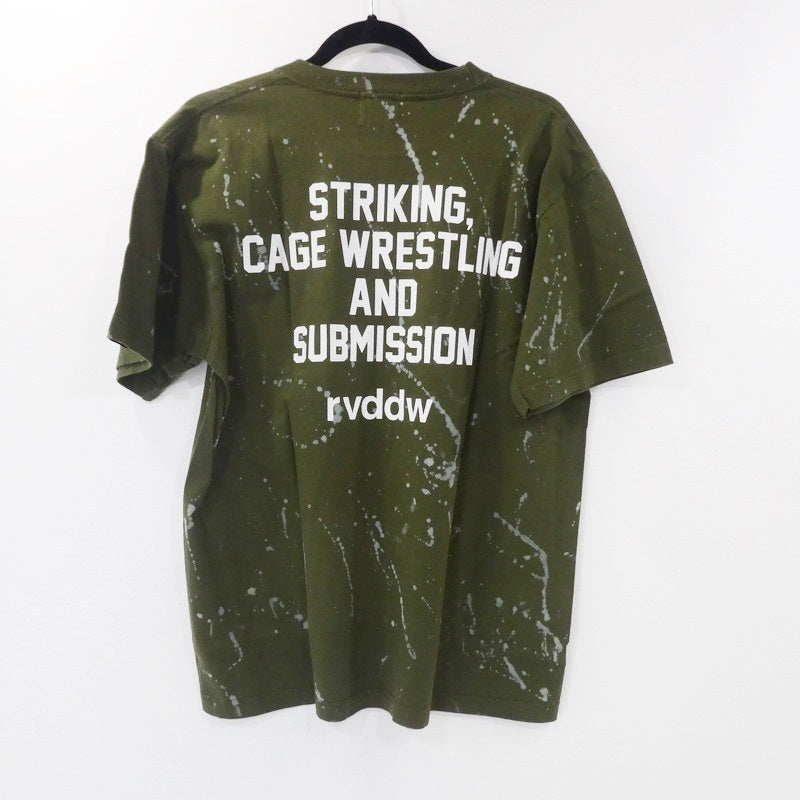 【中古】reversal | リバーサル BLEACH OVERSIZED TEE 半袖Tシャツ rv23ss006 オリーブ サイズ:M