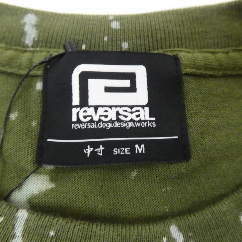 【中古】reversal | リバーサル BLEACH OVERSIZED TEE 半袖Tシャツ rv23ss006 オリーブ サイズ:M