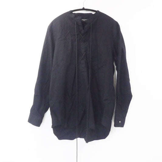 【中古】COMME des GARCONS HOMME PLUS | コムデギャルソンオムプリュス レースアッププルオーバーシャツ その他トップス PI-B030 ブラック