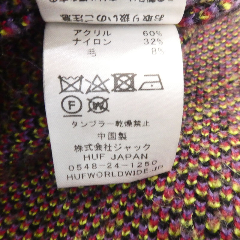 【中古】HUF | ハフ H-DOG CARDIGAN カーディガン ブラック サイズ:M