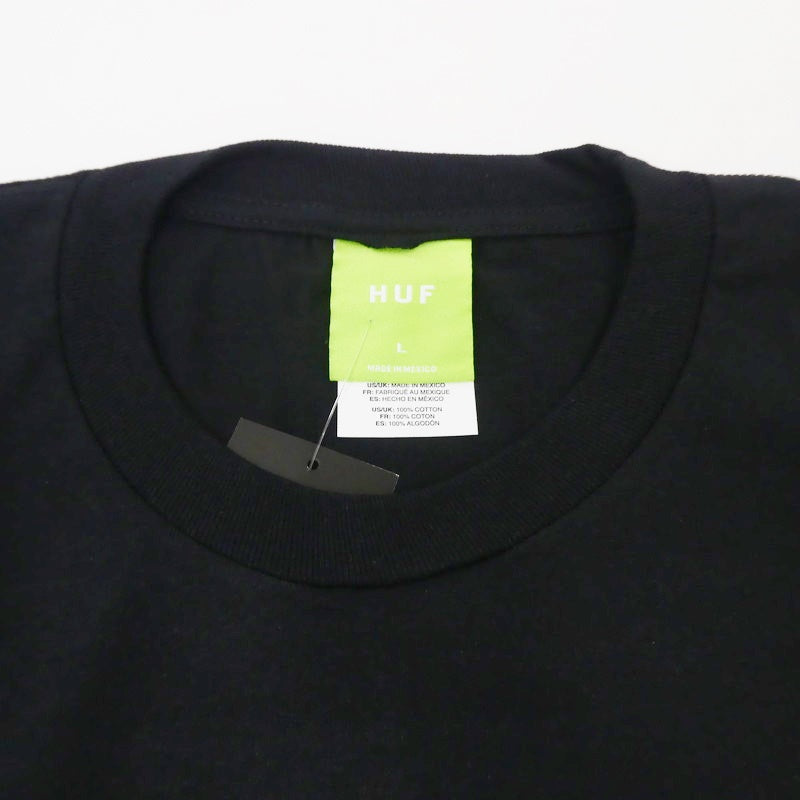【中古】HUF | ハフ TESSERACT TRIPLE TRIANGLE S/S TEE 半袖Tシャツ TS01815 ブラック サイズ:L