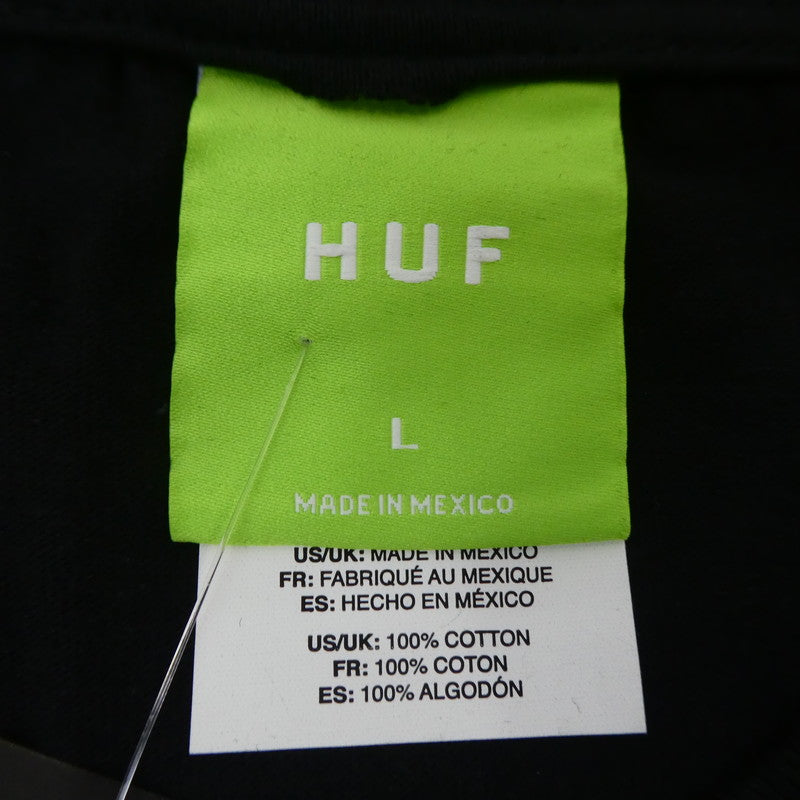 【中古】HUF | ハフ TESSERACT TRIPLE TRIANGLE S/S TEE 半袖Tシャツ TS01815 ブラック サイズ:L