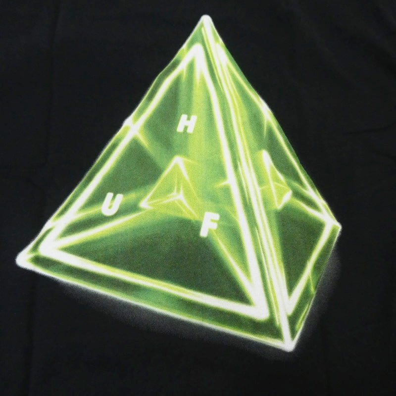 【中古】HUF | ハフ TESSERACT TRIPLE TRIANGLE S/S TEE 半袖Tシャツ TS01815 ブラック サイズ:L