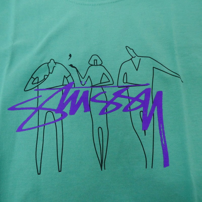 【中古】STUSSY | ステューシー 3 People Tee 半袖Tシャツ 21M1904683 グリーン サイズ:L