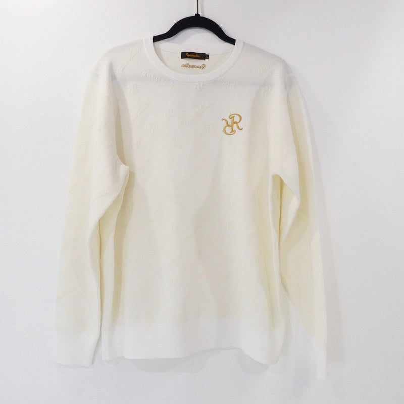 【中古】Resurrection | レザレクション ロゴモノグラムニットプルオーバー ニット RMW-KN13 ホワイト サイズ:XL