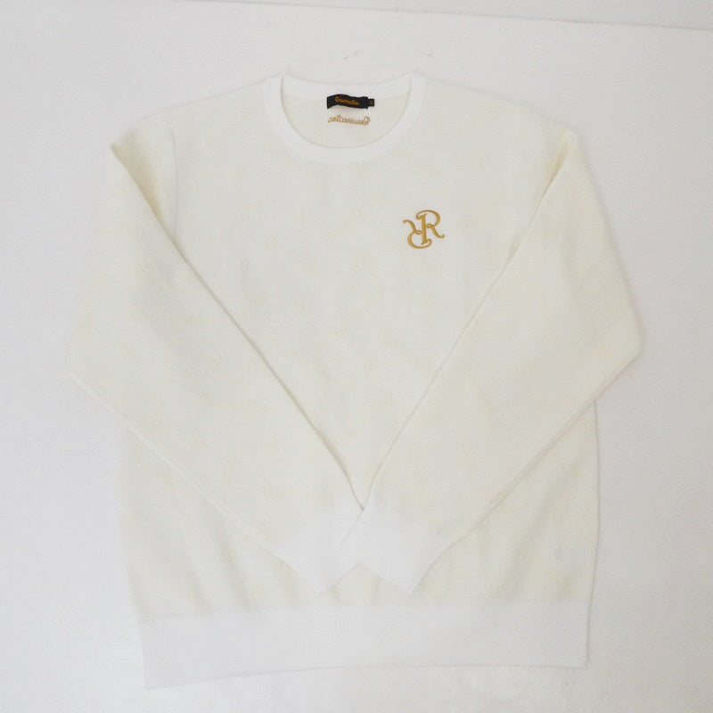 【中古】Resurrection | レザレクション ロゴモノグラムニットプルオーバー ニット RMW-KN13 ホワイト サイズ:XL