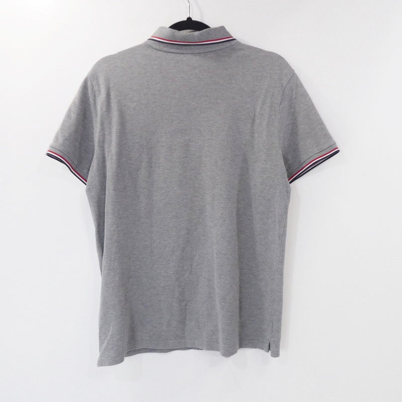 【中古】MONCLER | モンクレール MAGLIA POLO MANICA ポロシャツ 8A70300 グレー サイズ:L