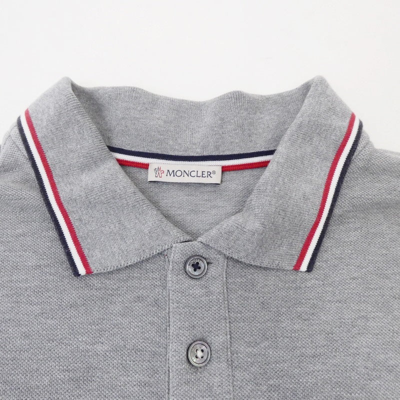 【中古】MONCLER | モンクレール MAGLIA POLO MANICA ポロシャツ 8A70300 グレー サイズ:L
