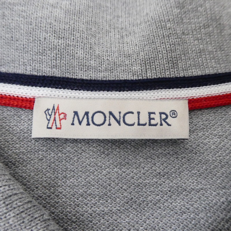 【中古】MONCLER | モンクレール MAGLIA POLO MANICA ポロシャツ 8A70300 グレー サイズ:L