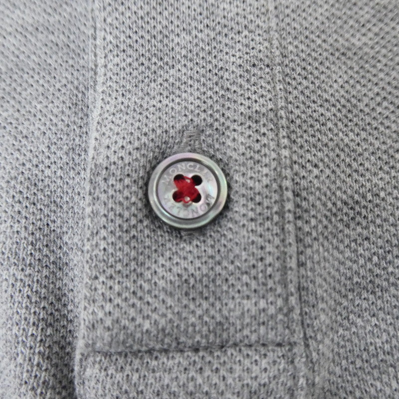 【中古】MONCLER | モンクレール MAGLIA POLO MANICA ポロシャツ 8A70300 グレー サイズ:L