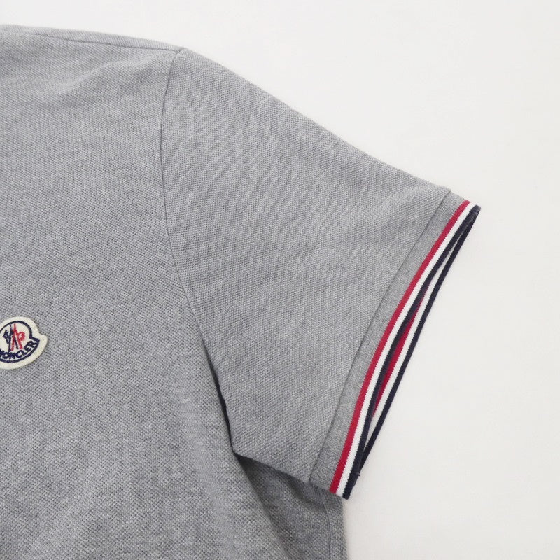 【中古】MONCLER | モンクレール MAGLIA POLO MANICA ポロシャツ 8A70300 グレー サイズ:L