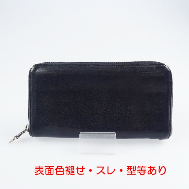 【中古】CHROME HEARTS | クロムハーツ REC F ZIP 長財布 ブラック