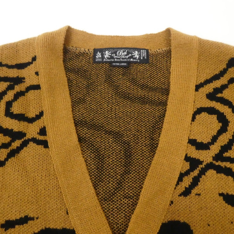 【中古】BAL | バル JACQUARD RAMIE CARDIGAN カーディガン ブラウン サイズ:XL