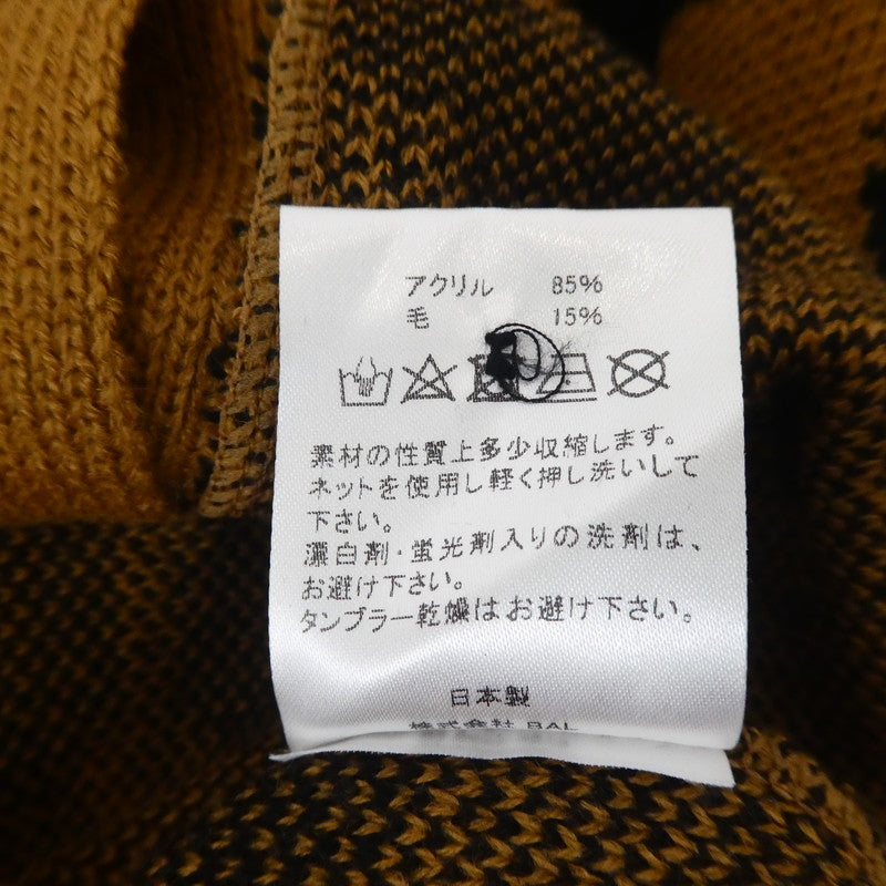 【中古】BAL | バル JACQUARD RAMIE CARDIGAN カーディガン ブラウン サイズ:XL