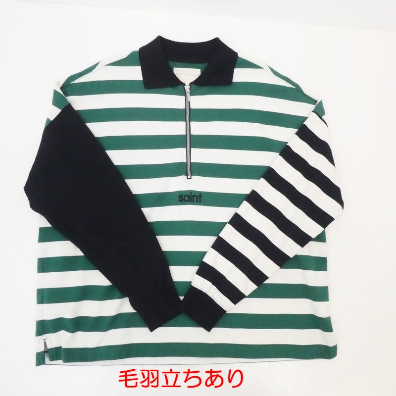 【中古】SAINT MICHAEL | セントマイケルセイントマイケル SA_RUGGER SH/BORDER ポロシャツ SM-YS8-0000-C-40 サイズ:M