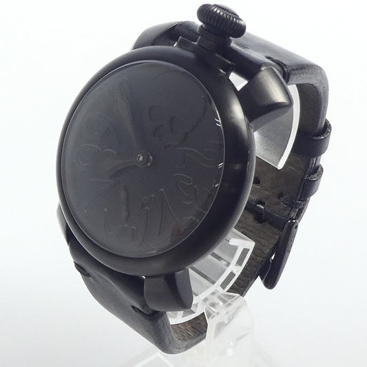【中古】GaGaMILANO | ガガミラノ MANUALE ARTCOLLECTION 腕時計 5012ART.01S ブラック