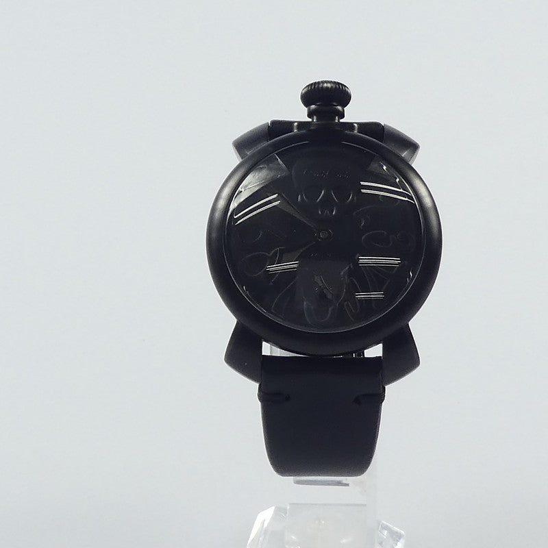 【中古】GaGaMILANO | ガガミラノ MANUALE ARTCOLLECTION 腕時計 5012ART.01S ブラック