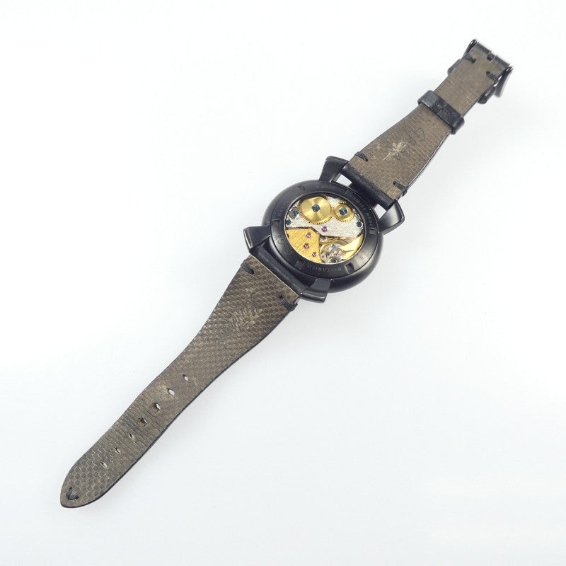 【中古】GaGaMILANO | ガガミラノ MANUALE ARTCOLLECTION 腕時計 5012ART.01S ブラック