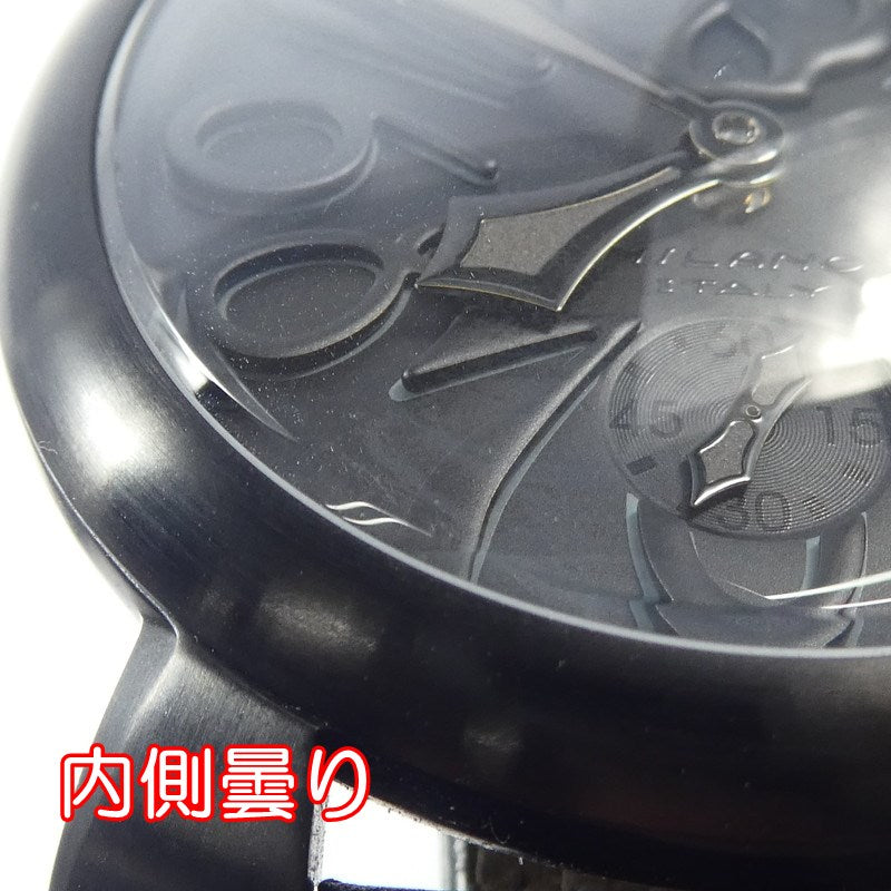 【中古】GaGaMILANO | ガガミラノ MANUALE ARTCOLLECTION 腕時計 5012ART.01S ブラック