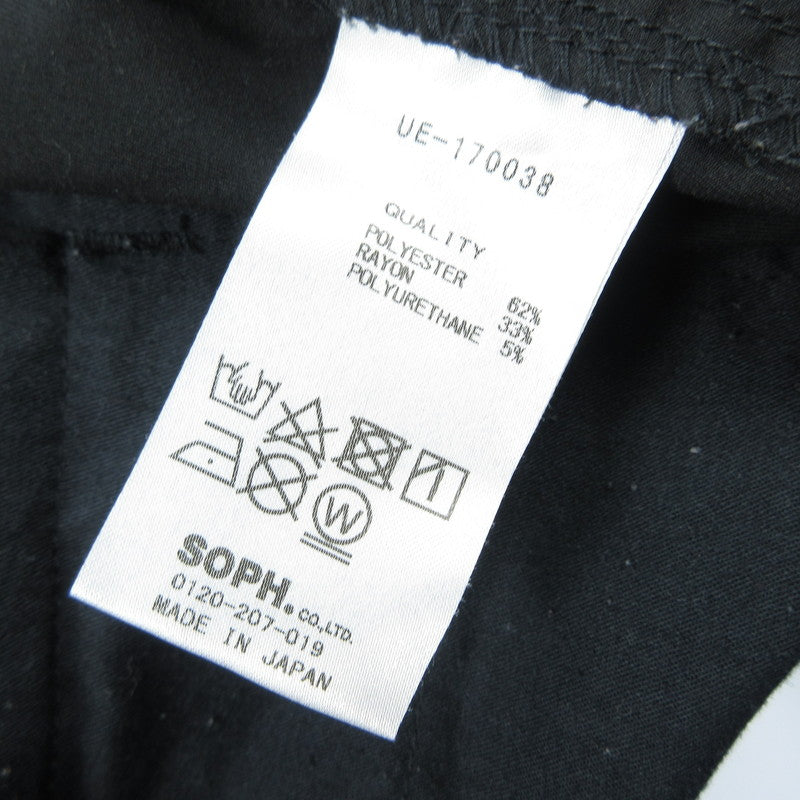 【中古】uniform experiment | ユニフォームエクスペリメント STRETCH GABARDINE SLIM FIT SLACKS その他ボトムス UE-170038 ブラック サイズ:2