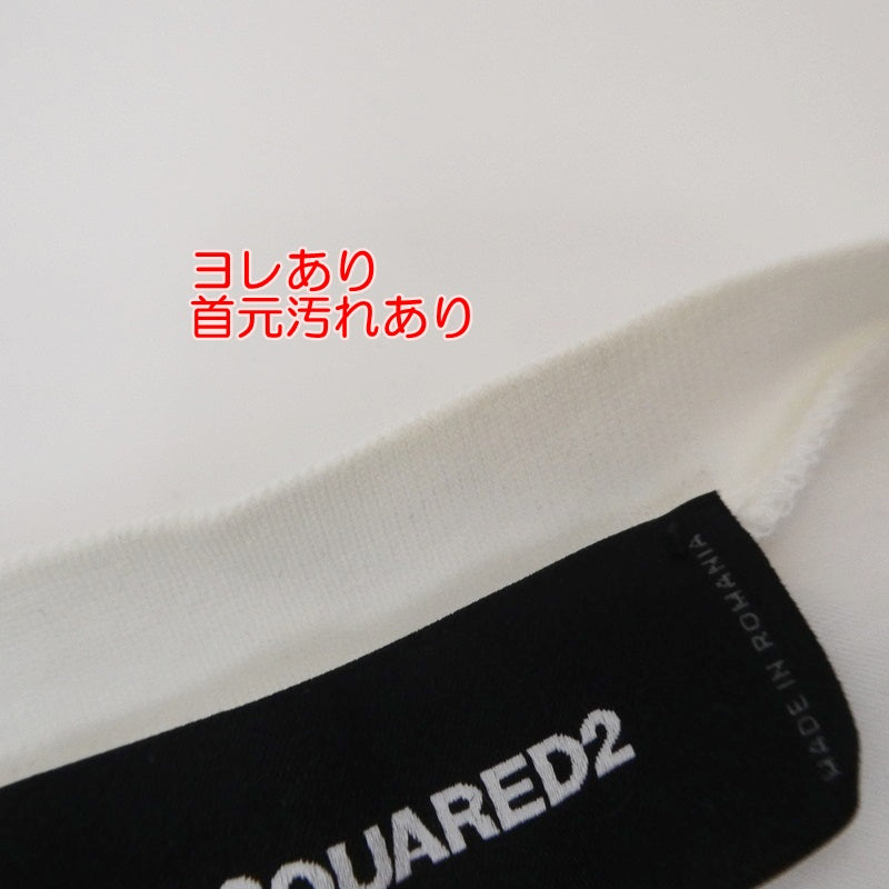 【中古】DSQUARED2 | ディースクエアード 半袖Tシャツ S74GD0652 ホワイト サイズ:XS