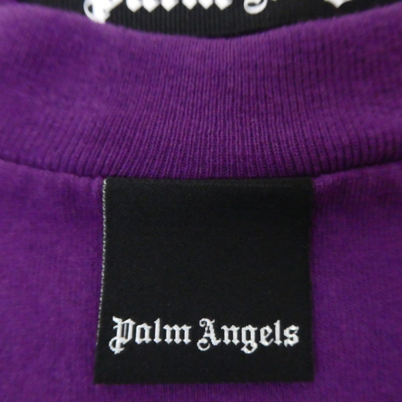 【中古】Palm Angels | パームエンジェルス BLURRY LOGO OVER TEE L/S 長袖Tシャツ PMAB001F21JER001 パープル サイズ:M