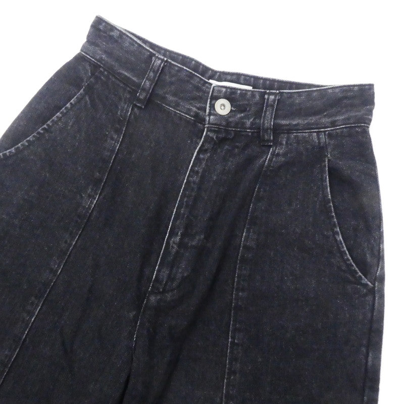 【中古】Steven Alan | スティーブンアラン 12OZ DENIM WIDE TAPERED PANTS デニムパンツ 8214-243-0594 ブラック サイズ:S