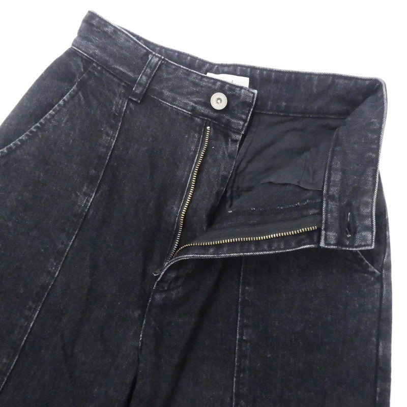 【中古】Steven Alan | スティーブンアラン 12OZ DENIM WIDE TAPERED PANTS デニムパンツ 8214-243-0594 ブラック サイズ:S