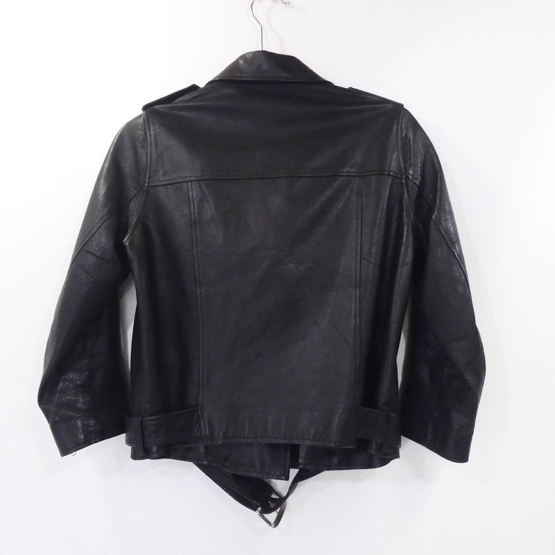 【中古】 ダブルレザーライダースジャケット レザー 16-010-586-8010-3-0 ブラック