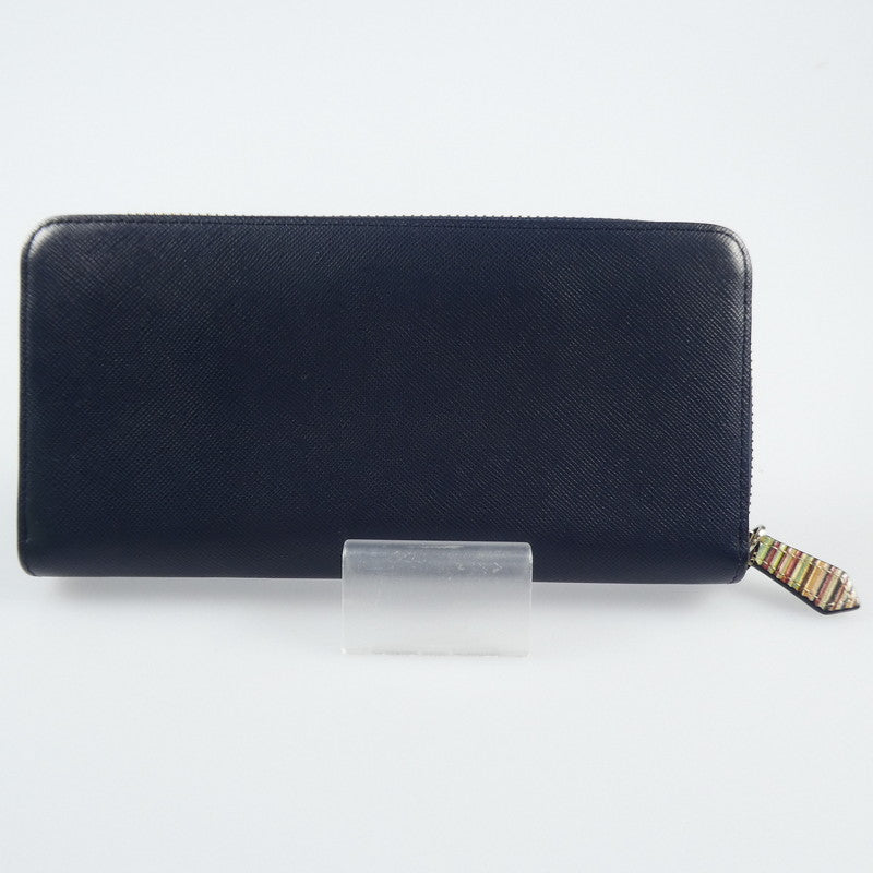【中古】Paul Smith | ポール・スミス ジップストローグレイン2 長財布 PSC785 ネイビー