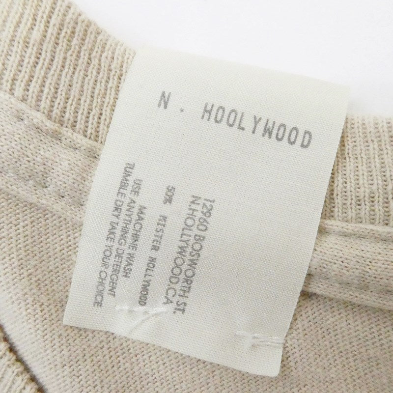 【中古】N.HOOLYWOOD | エヌハリウッド TPES LONG SLEEVE SHIRT 長袖Tシャツ 2021S/S ベージュ サイズ:不明