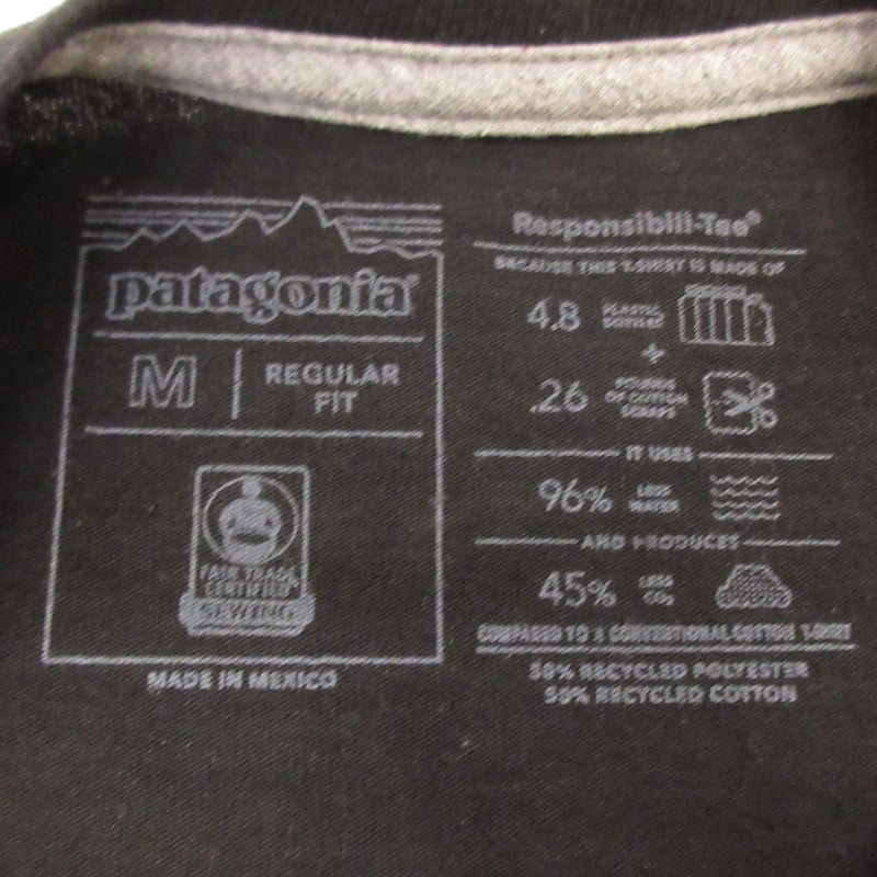 【中古】patagonia | パタゴニア P-6 LOGO RESPONSIBILI-TEE 長袖Tシャツ 38518 ブラック サイズ:M