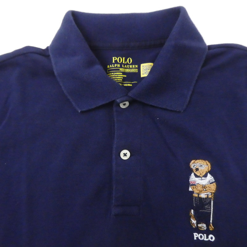 【中古】POLO RALPH LAUREN | ポロ・ラルフローレン GOLF PRO FIT SHORT SLEEVE BEAR PLO SHIRT ポロシャツ ネイビー サイズ:XS