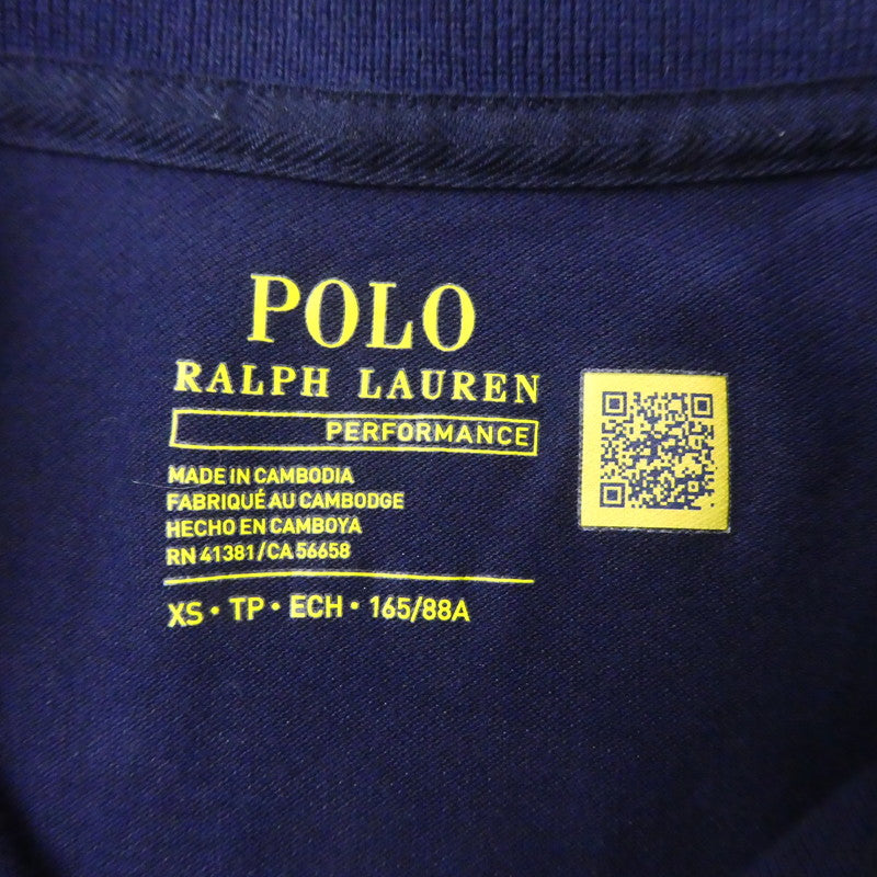 【中古】POLO RALPH LAUREN | ポロ・ラルフローレン GOLF PRO FIT SHORT SLEEVE BEAR PLO SHIRT ポロシャツ ネイビー サイズ:XS