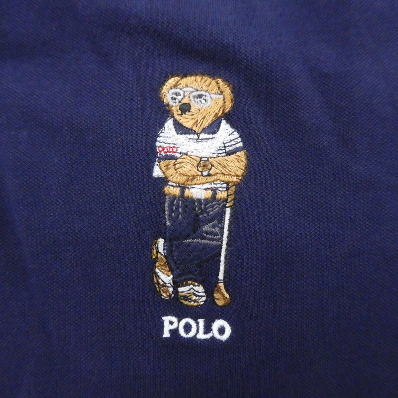 【中古】POLO RALPH LAUREN | ポロ・ラルフローレン GOLF PRO FIT SHORT SLEEVE BEAR PLO SHIRT ポロシャツ ネイビー サイズ:XS