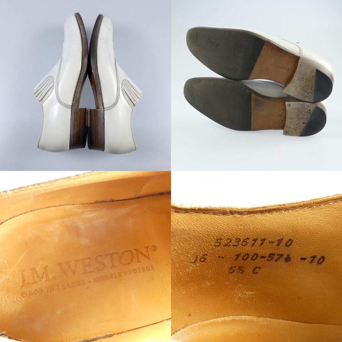 【中古】J.M.WESTON | ジェイエムウエストン サイドエラスティック その他靴 523611-10 ホワイト 24.5cm