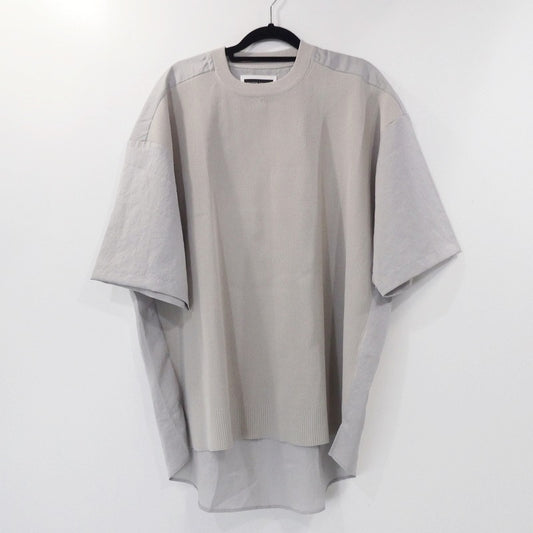 【中古】MAISON SPECIAL | メゾンスペシャル ニットコンビプルオーバー半袖シャツ カットソー 11231411326 ベージュ サイズ:1