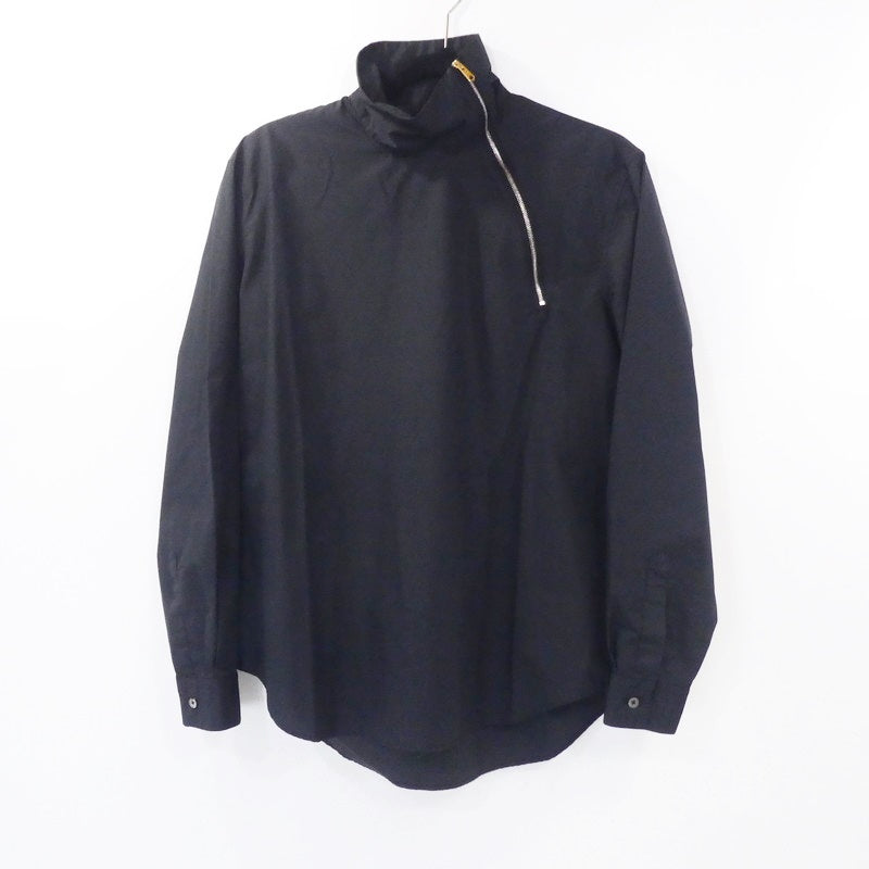 【中古】Paul Smith | ポール・スミス スタンドカラープルオーバーシャツ 長袖シャツ 203304 267U ブラック サイズ:M