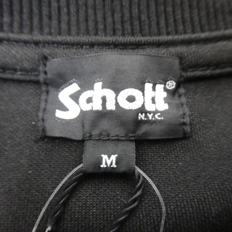 【中古】schott | ショット TAPING JERSEY CREW SWEAT スウェット 782-3232008 ブラック サイズ:M
