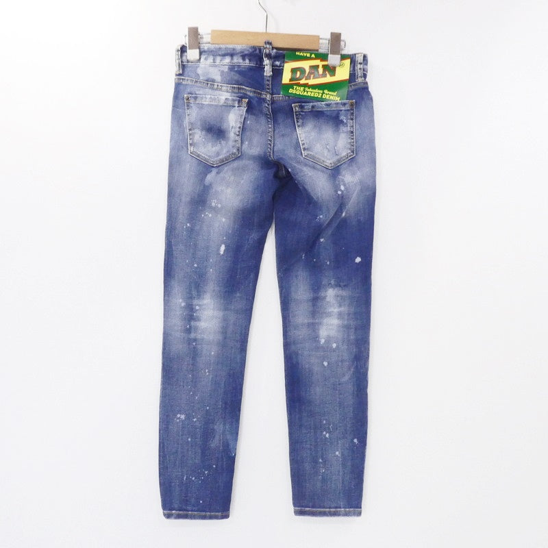 【中古】DSQUARED2 | ディースクエアード JENNIFER CROPPED JEAN デニムパンツ S75LB0645 ブルー サイズ:36