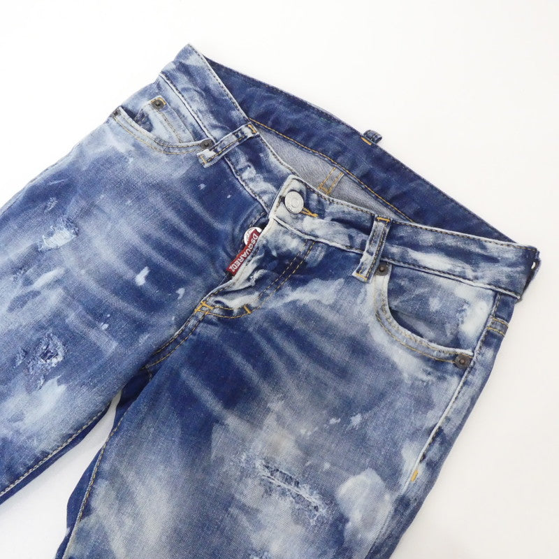 【中古】DSQUARED2 | ディースクエアード JENNIFER CROPPED JEAN デニムパンツ S75LB0645 ブルー サイズ:36