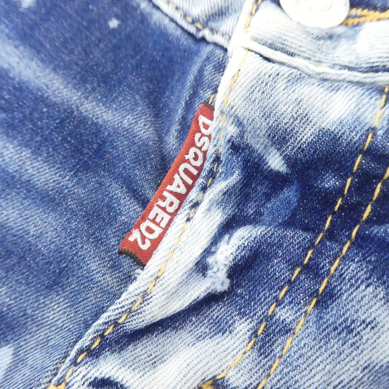 【中古】DSQUARED2 | ディースクエアード JENNIFER CROPPED JEAN デニムパンツ S75LB0645 ブルー サイズ:36