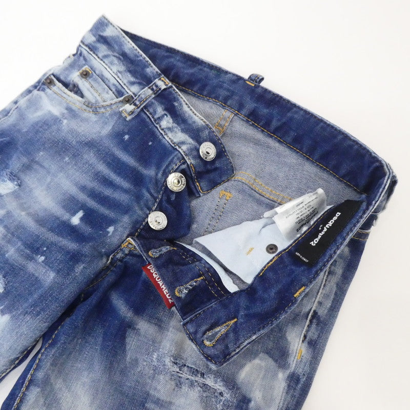 【中古】DSQUARED2 | ディースクエアード JENNIFER CROPPED JEAN デニムパンツ S75LB0645 ブルー サイズ:36