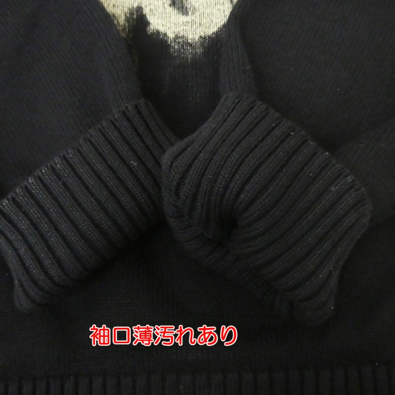 【中古】1017 ALYX 9SM | テンセブンティーナリクスナインエスエム SPRAY PAINT-INTARSIA COTTON-JERSEY SWEATER セーター AAMKN0122YA03 ブラック サイズ:M