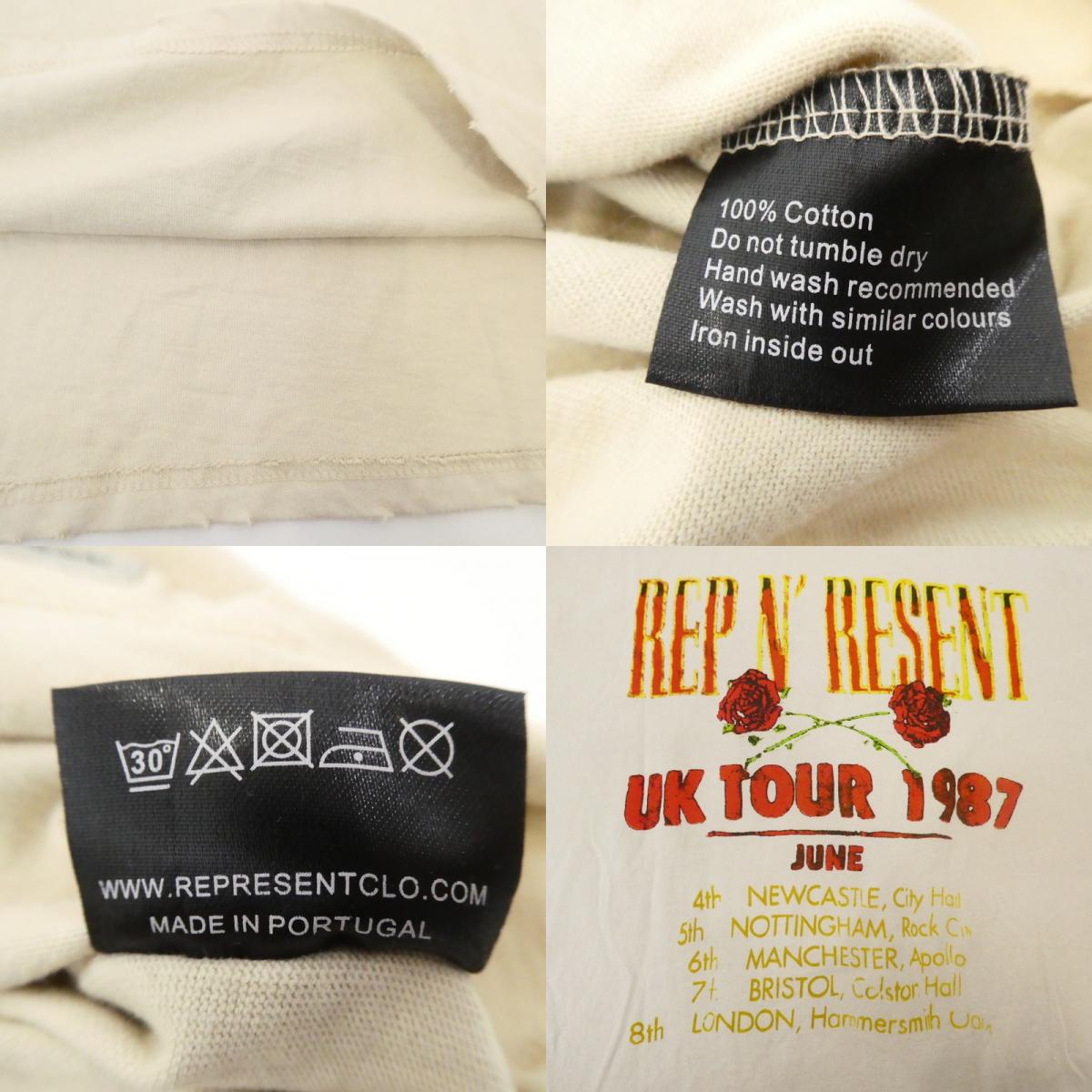 【中古】REPRESENT | リプレゼント REP N RESENT T-SHIRT 半袖Tシャツ ベージュ サイズ:M