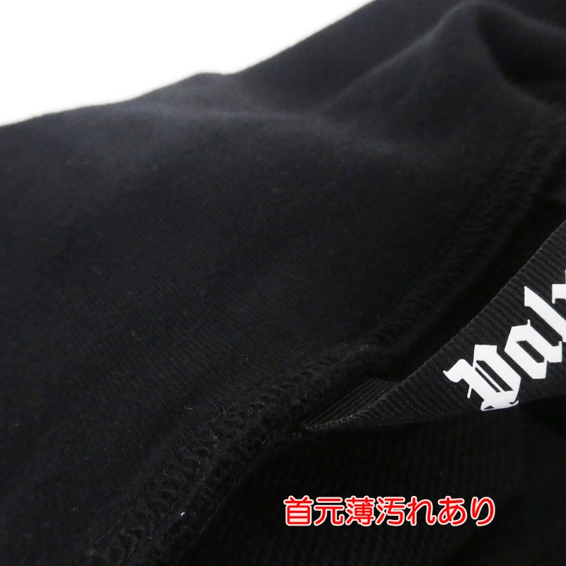 【中古】Palm Angels | パームエンジェルス Logo-Embroidered Half-Zip Sweatshirt スウェット PMBA044F23FLE002 ブラック サイズ:S